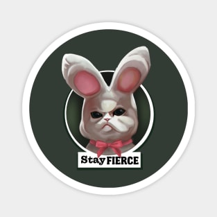 Stay fierce plush rabbit Magnet